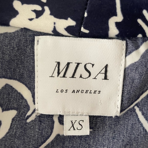 Misa Los Angeles women’s long sleeve robe with belt and pockets viscose size XS - Picture 3 of 6